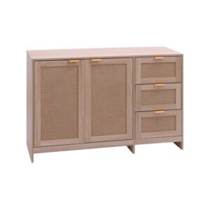 wohnli-moebel-suche-M26205147 Wohnli Möbelsuche - Schrank 2 Türen 3 Schubladen MDF Helles Holz 80x118