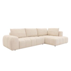 wohnli-moebel-suche-M26205693-1 Ecksofa Cloud 5 Sitzer aus Chenille-Stoff in Beige 310x85x170cm Stoff Beige Concept Usine Sofas und Sessel Sofas Ecksofas
