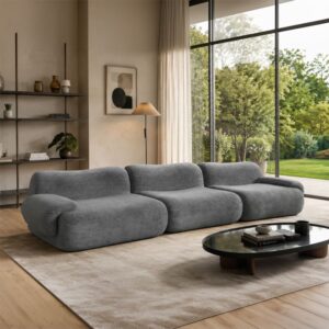 wohnli-moebel-suche-M26205714 Wohnli Möbelsuche - Graues Samt-4-Sitzer-Komprimiertsofa