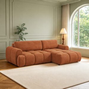 wohnli-moebel-suche-M26205715 Wohnli Möbelsuche - 4-Sitzer-Cloud-Schlafsofa aus braunem Frotteestoff