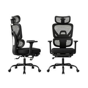 wohnli-moebel-suche-M26206660 Wohnli Möbelsuche - Bürostuhl in Schwarz mit ergonomischem Design und Fußstütze