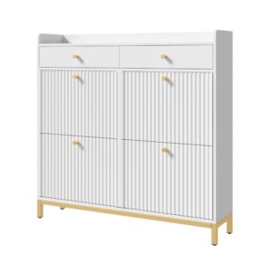wohnli-moebel-suche-M26206665 Wohnli Möbelsuche - Schuhschrank weiß aus Holzwerkstoff mit 4 Klappfächern