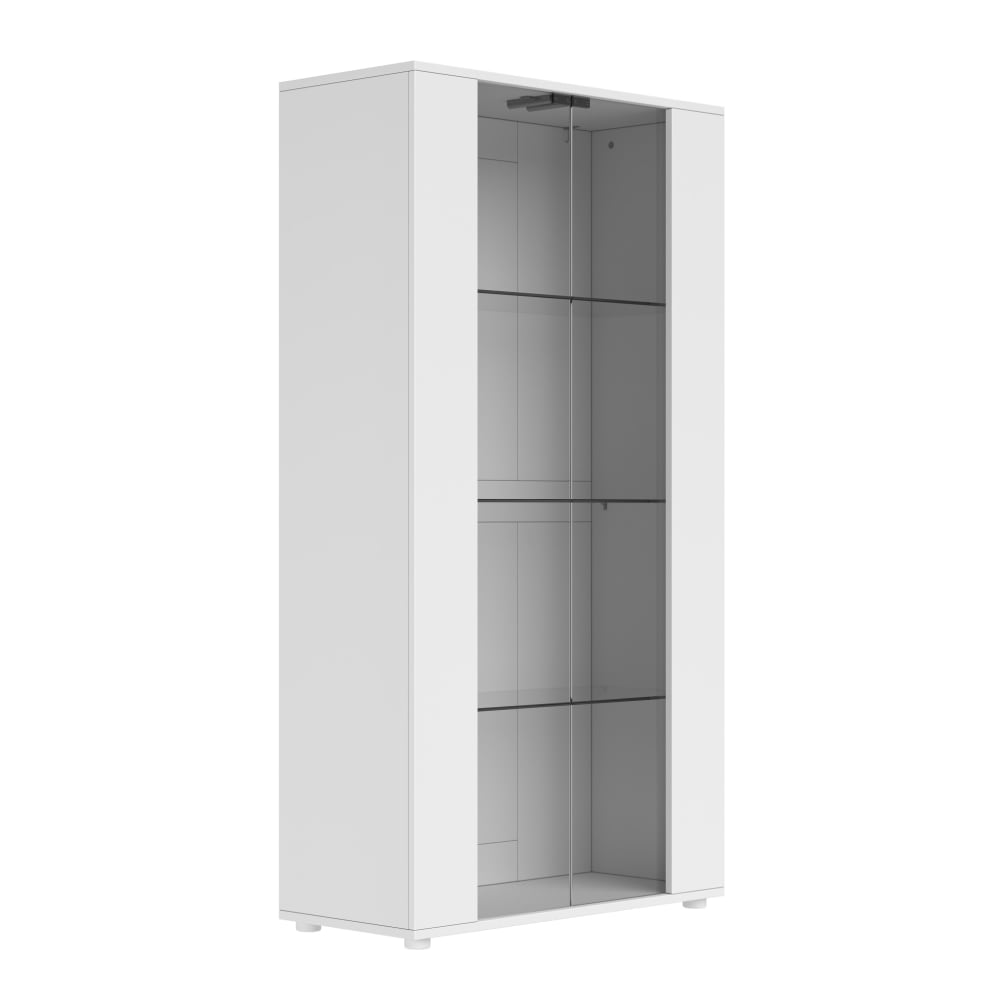 wohnli-moebel-suche-M26206692 Wohnli Möbelsuche - Vitrinenschrank aus Spanplatte in Weiß mit 2 Glastüren