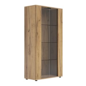wohnli-moebel-suche-M26206694 Wohnli Möbelsuche - Vitrinenschrank aus Spanplatte in Holzfarbe mit 2 Glastüren und LED