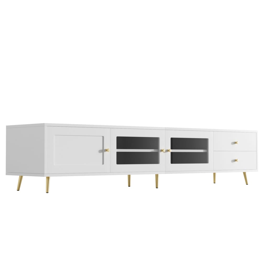 wohnli-moebel-suche-M26206846 Wohnli Möbelsuche - TV-Lowboard aus Spanplatte weiß mit 2 Schubladen