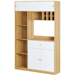 wohnli-moebel-suche-M26206861 Wohnli Möbelsuche - Küchenbuffet mit LED aus Spanplatte weiß und natur