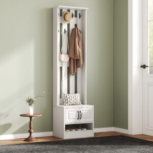 wohnli-moebel-suche-M26206865-1 Schuhschrank aus Spanplatte weiß 50x190x36cm Spanplatte Weiß Hauss Spole Möbel Flurmöbel Dielenbänke
