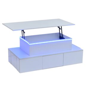 wohnli-moebel-suche-M26206887 Wohnli Möbelsuche - Couchtisch aus Holzwerkstoff weiß mit LED