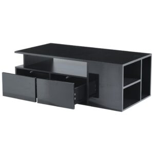 wohnli-moebel-suche-M26206894 Wohnli Möbelsuche - Couchtisch aus Spanplatte schwarz mit LED-Beleuchtung und Stauraum