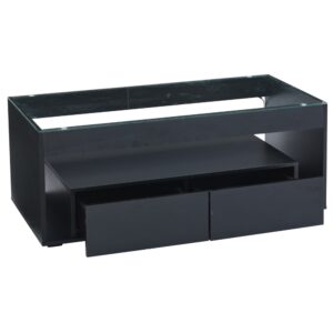 wohnli-moebel-suche-M26206908 Wohnli Möbelsuche - Couchtisch aus Spanplatte schwarz mit gehärtetem Glas und LED