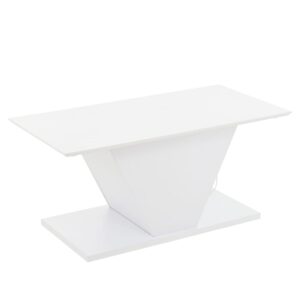 wohnli-moebel-suche-M26206912 Wohnli Möbelsuche - Couchtisch aus Spanplatte weiß in V-Form mit LED-Beleuchtung