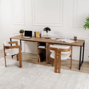 wohnli-moebel-suche-M26210914 Wohnli Möbelsuche - 2er-Schreibtisch 240 cm mit Stauraum Holzoptik