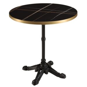 wohnli-moebel-suche-M26213373-1 Set Nr. 2: Bistrotisch D70cm aus schwarz marmorierter Keramik 70x74x70cm Keramik Schwarz MACABANE Möbel Esszimmermöbel Esstische