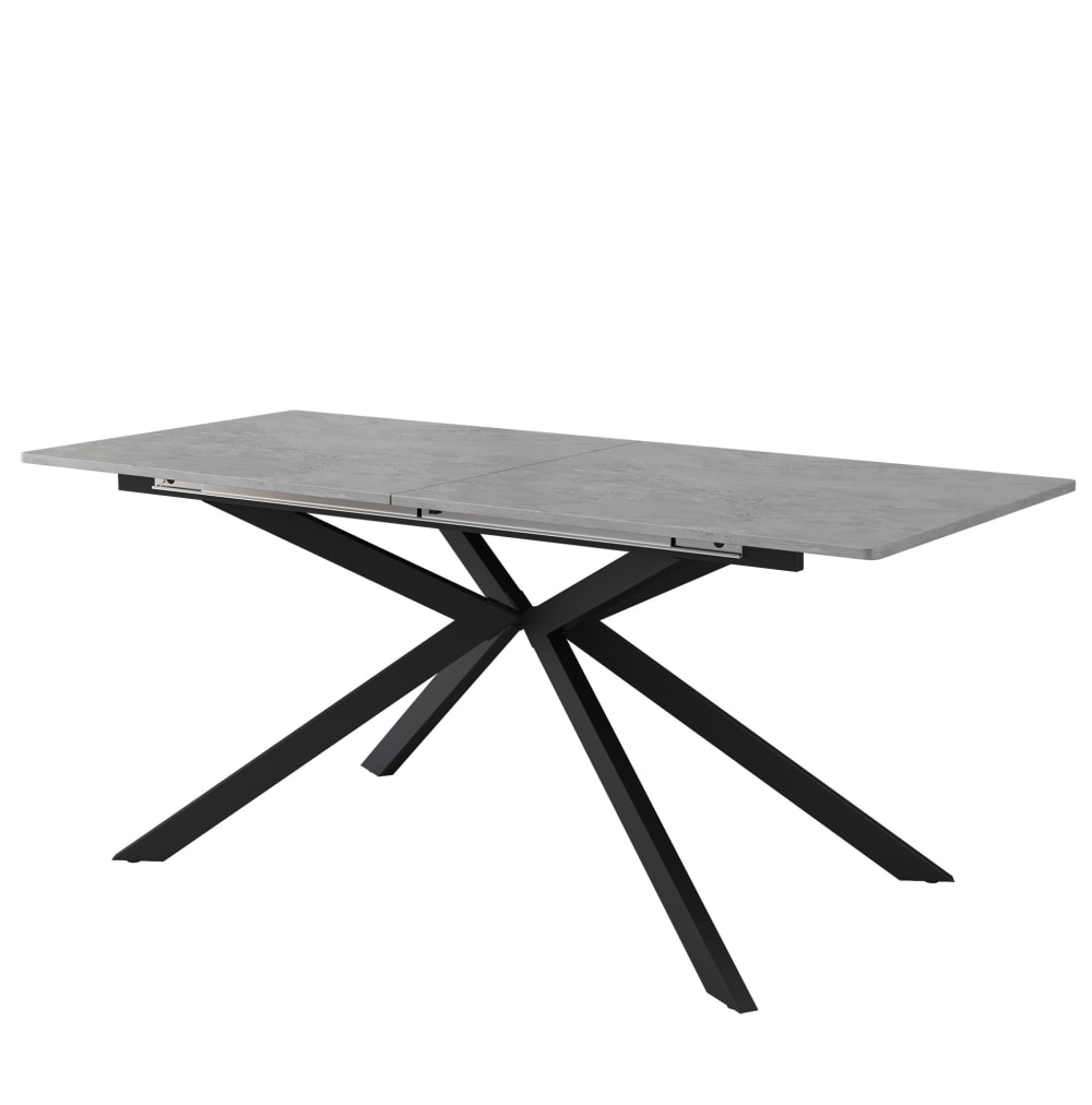 wohnli-moebel-suche-M26214395 Wohnli Möbelsuche - Ausziehbarer Esstisch aus Holzwerkstoff grau 150/180 x 70 cm