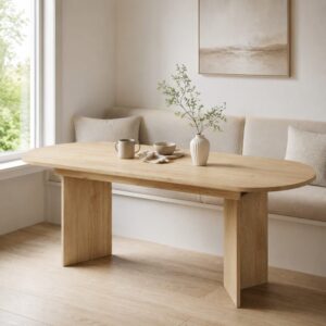 wohnli-moebel-suche-M26214409-1 Ausziehbarer Esstisch aus Holzwerkstoff eichenfarben 160/200 x 90 cm 200x75x90cm Spanplatte Beige Hauss Spole Möbel Esszimmermöbel Esstische
