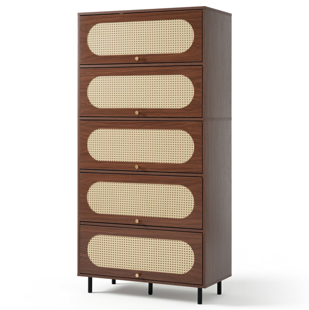 wohnli-moebel-suche-M26214427 Wohnli Möbelsuche - Hochschrank aus Holzwerkstoff in Nussbaumoptik 80 x 40 x 163 cm