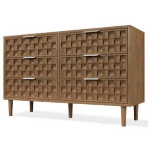 Wohnli Möbelsuche - Sideboard aus Holzwerkstoff in Eichenfarbe mit 6 Schubladen