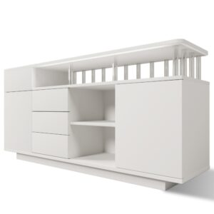wohnli-moebel-suche-M26214433 Wohnli Möbelsuche - Sideboard aus Holzwerkstoff in Weiß mit LED-Beleuchtung