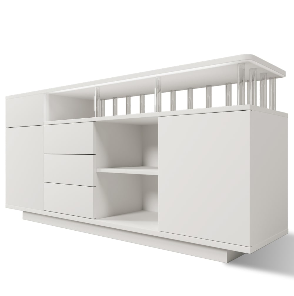 wohnli-moebel-suche-M26214433 Wohnli Möbelsuche - Sideboard aus Holzwerkstoff in Weiß mit LED-Beleuchtung