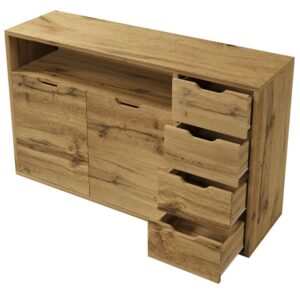 wohnli-moebel-suche-M26214435 Wohnli Möbelsuche - Kommode aus Holzwerkstoff in Eichenoptik mit 4 Schubladen