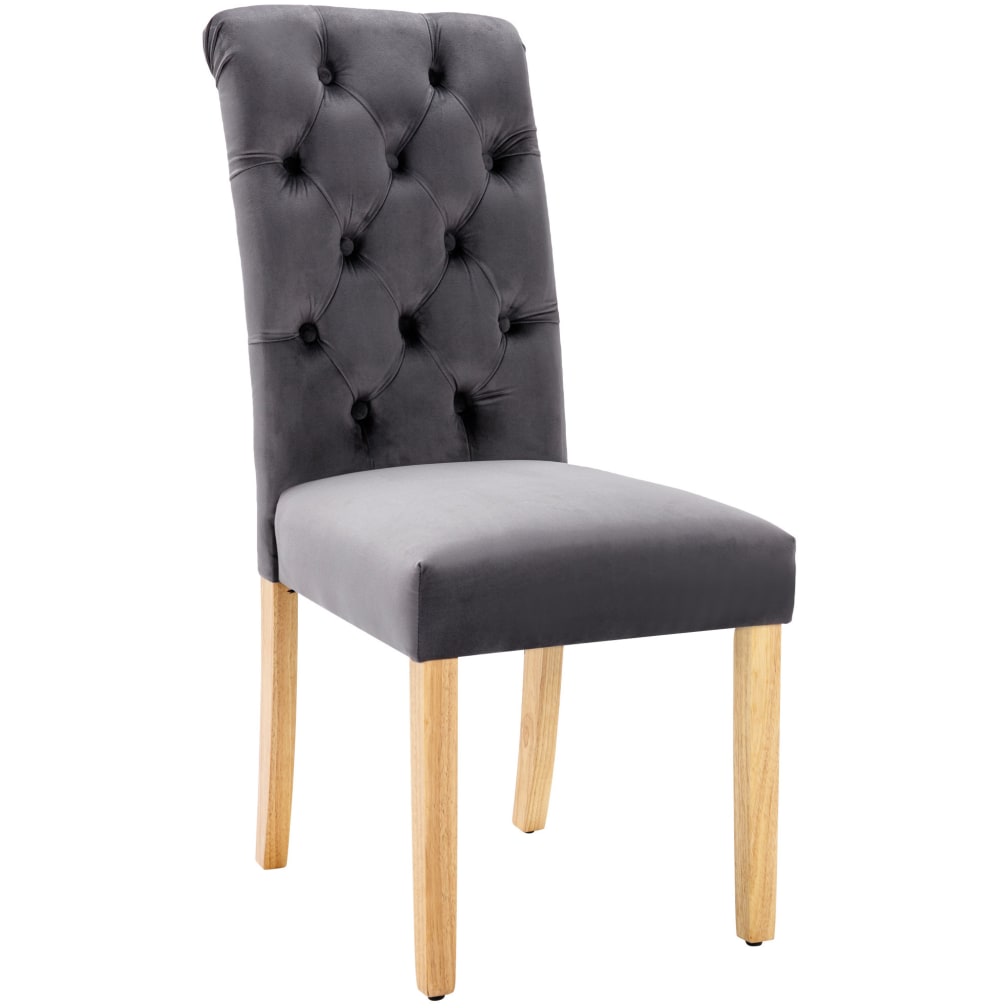 wohnli-moebel-suche-M26214438 Wohnli Möbelsuche - Esszimmerstühle im 2er-Set Polyester Samt grau