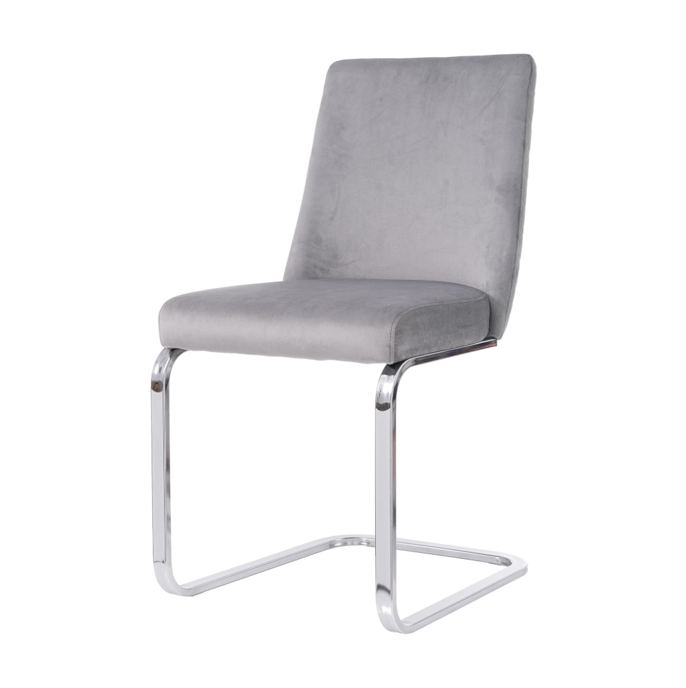 wohnli-moebel-suche-M26214449 Wohnli Möbelsuche - 2er-Set Esszimmerstühle aus Polyester grau und silberfarben