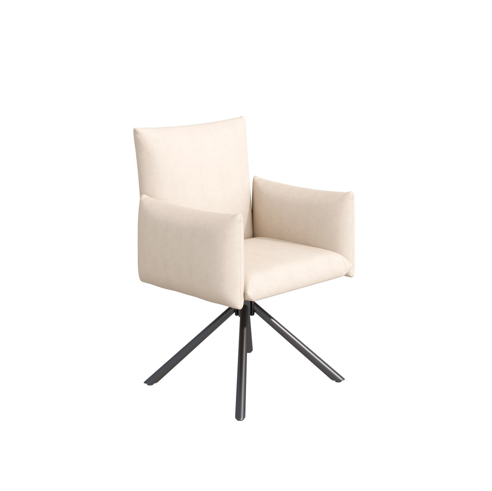 wohnli-moebel-suche-M26214454 Wohnli Möbelsuche - 2er-Set drehbare Esszimmerstühle aus Polyester beige