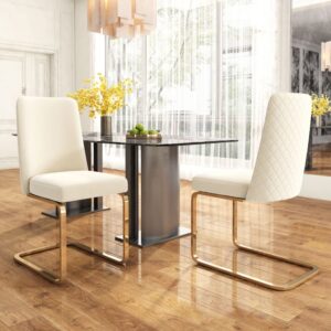 wohnli-moebel-suche-M26214461-1 Esszimmerstühle im 2er-Set aus Polyester beige 52x88x45cm PES - Polyester Beige Hauss Spole Möbel Esszimmermöbel Stühle