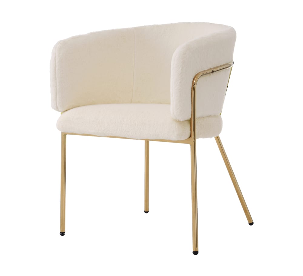 wohnli-moebel-suche-M26214467 Wohnli Möbelsuche - Sessel aus Polyester weiß mit Metallbeinen