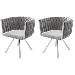 wohnli-moebel-suche-M26214468 Wohnli Möbelsuche - Esszimmerstühle aus Polyester grau und silber