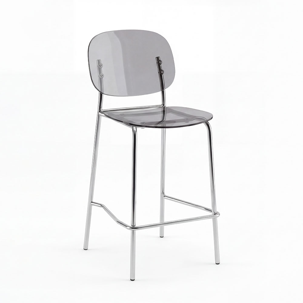 wohnli-moebel-suche-M26214603 Wohnli Möbelsuche - 2er-Set Hocker aus rauchgrauem Polycarbonat und Metall