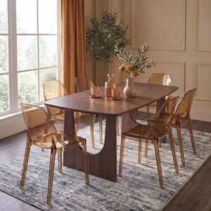 wohnli-moebel-suche-M26214606-1 Rechteckiger Tisch 180x90 cm aus Melamin in Holzoptik 90x77x180cm Holz Braun Uberti Möbel Esszimmermöbel Esstische