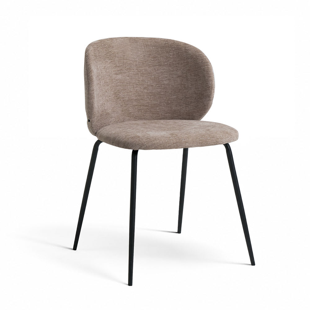 wohnli-moebel-suche-M26214630 Wohnli Möbelsuche - 2er-Set Stühle aus taupefarbenem Stoff mit Metallbeinen
