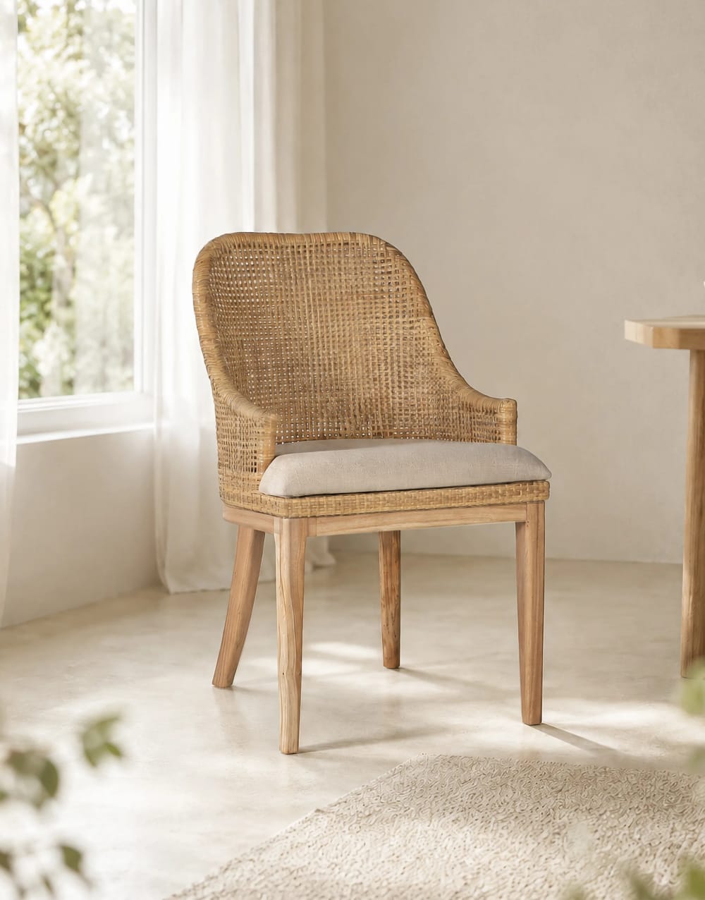 Set aus 2 Esszimmerstühlen aus Mahagoniholz 53x86x53cm Holz Braun GINER Y COLOMER Möbel