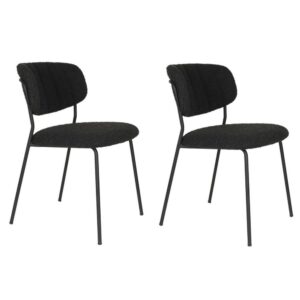 Wohnli Möbelsuche - 2er-Set Stühle aus Bouclé-Stoff