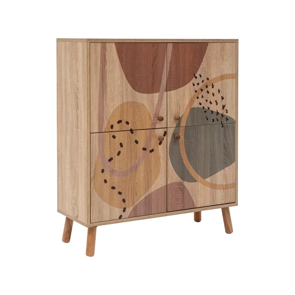 wohnli-moebel-suche-Mehrfarbiges-Sideboard-in-Holzoptik-95x36h111-cm Wohnli Möbelsuche - Mehrfarbiges Sideboard in Holzoptik 95x36h111 cm