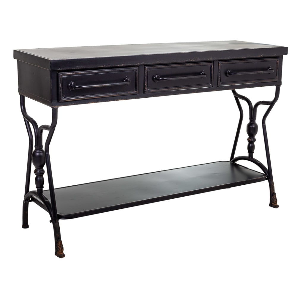 wohnli-moebel-suche-Metallkonsole-122x43x81-schwarz Wohnli Möbelsuche - Metallkonsole