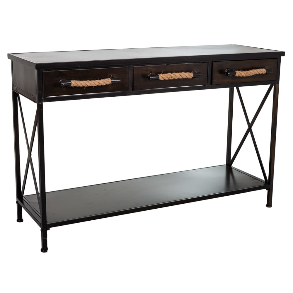 wohnli-moebel-suche-Metallkonsole-125x42x81-braun Wohnli Möbelsuche - Metallkonsole