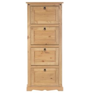 Wohnli Möbelsuche - Mexiko Möbel Schuhschrank aus 4 Klappen aus Kiefer