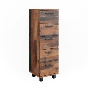 wohnli-moebel-suche-Midischrank-mit-5-Schubladen-Eiche-rustikal-30-x-95cm Wohnli Möbelsuche - Midischrank mit 5 Schubladen