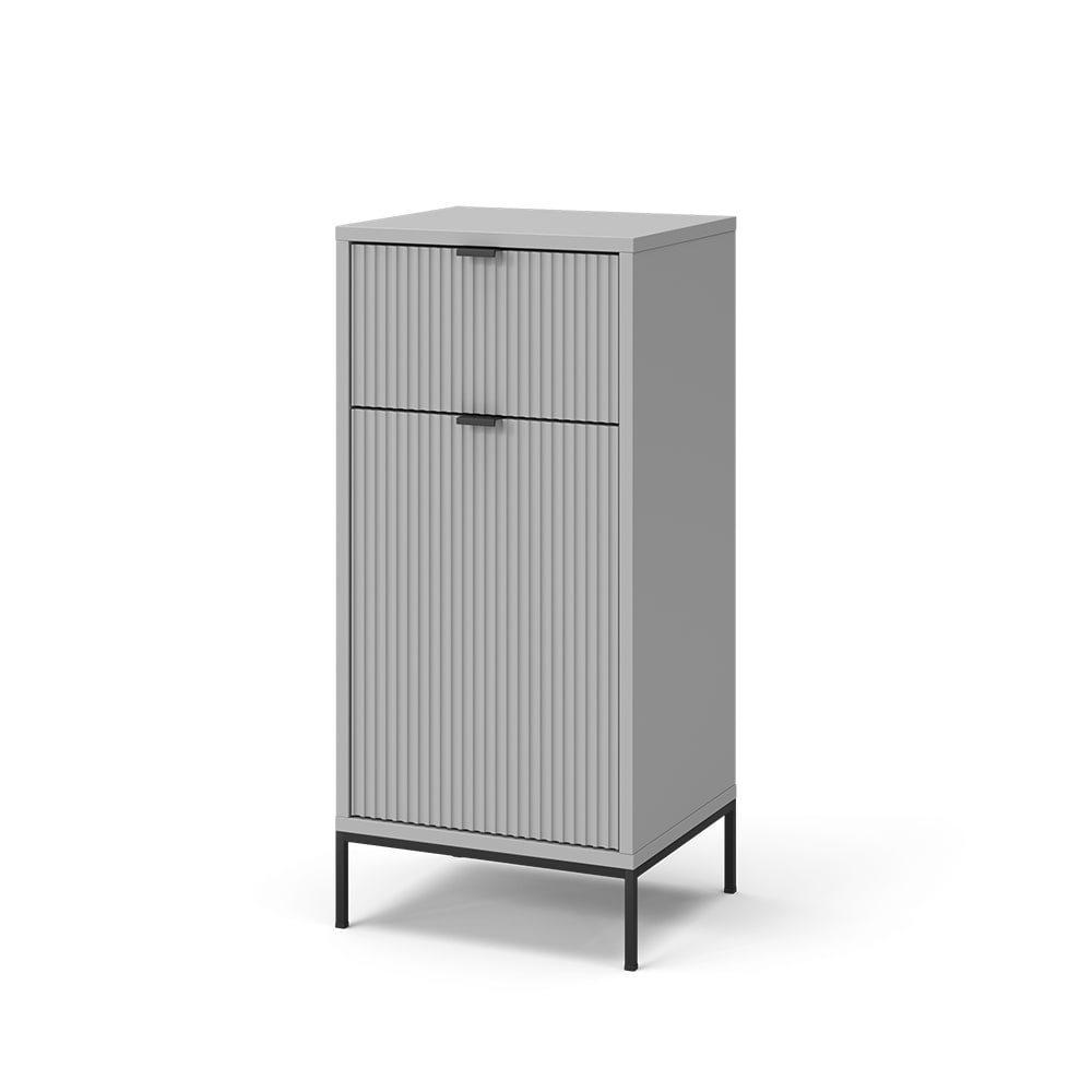 wohnli-moebel-suche-Midischrank-mit-Tuer-und-Schublade-Grau-40-x-87cm Wohnli Möbelsuche - Midischrank mit Tür und Schublade