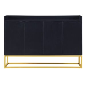 Wohnli Möbelsuche - Minimalistisches 4-Türiges Sideboard mit Goldenen Beinen