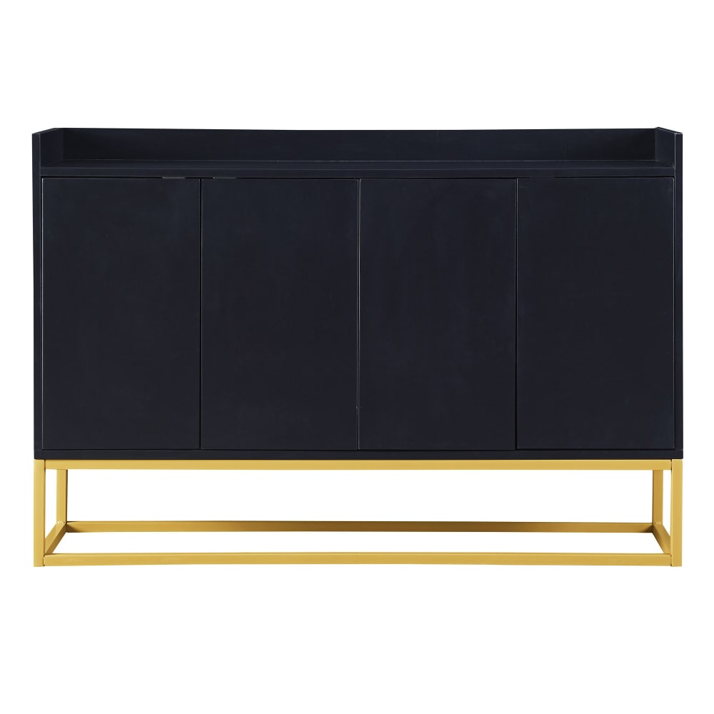 Wohnli Möbelsuche - Minimalistisches 4-Türiges Sideboard mit Goldenen Beinen