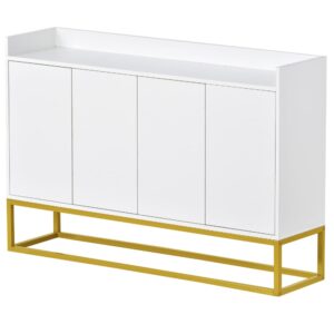 wohnli-moebel-suche-Minimalistisches-Sideboard-mit-4-Grifflosen-TuerenWeiss Wohnli Möbelsuche - Minimalistisches Sideboard mit 4 Grifflosen Türen
