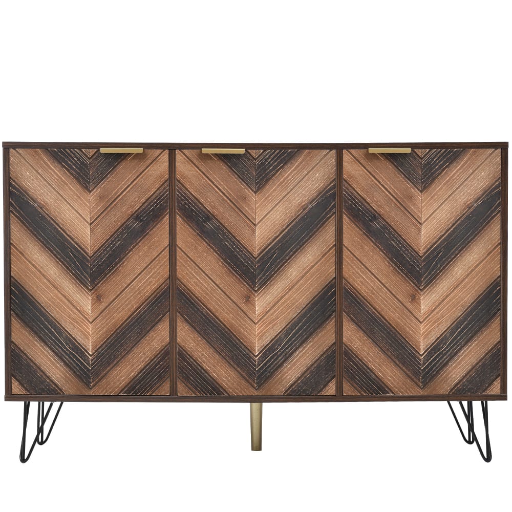 wohnli-moebel-suche-Moderner-TV-Staender-aus-Holz-mit-Chevron-Muster Wohnli Möbelsuche - Moderner TV-Ständer aus Holz mit Chevron-Muster