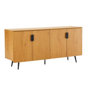 Wohnli Möbelsuche - Modernes 4-türiges Sideboard 160 cm helles Holz