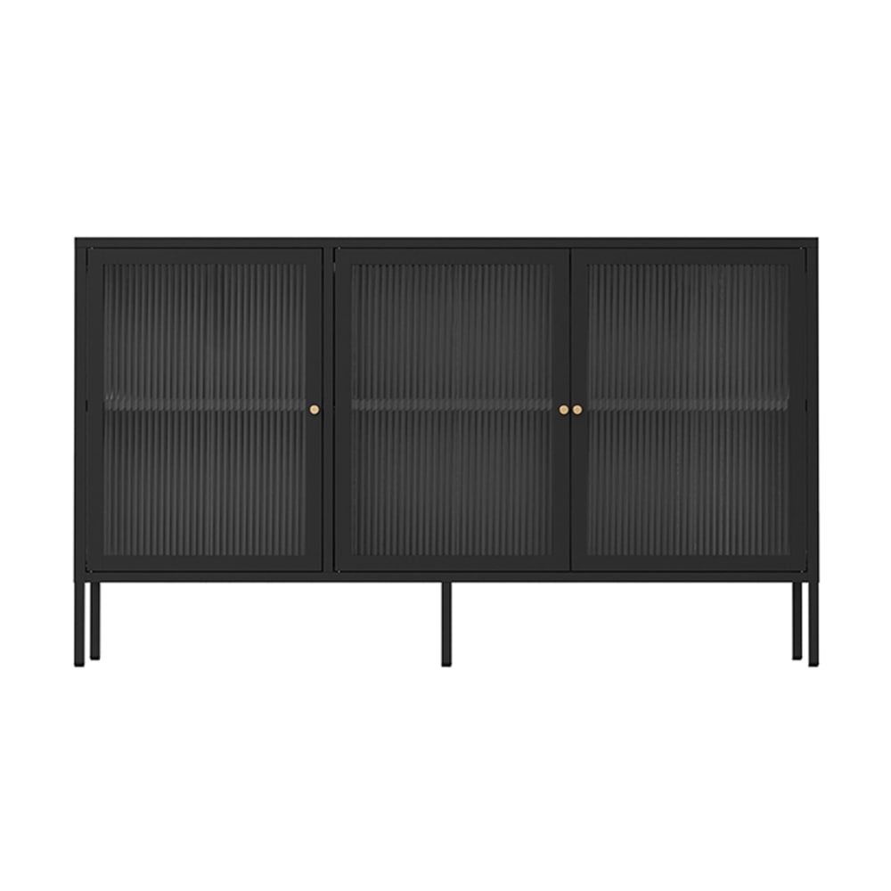 wohnli-moebel-suche-Modernes-Sideboard-mit-3-Tueren-L-140-cm-aus-schwarzem-Metall Wohnli Möbelsuche - Modernes Sideboard mit 3 Türen