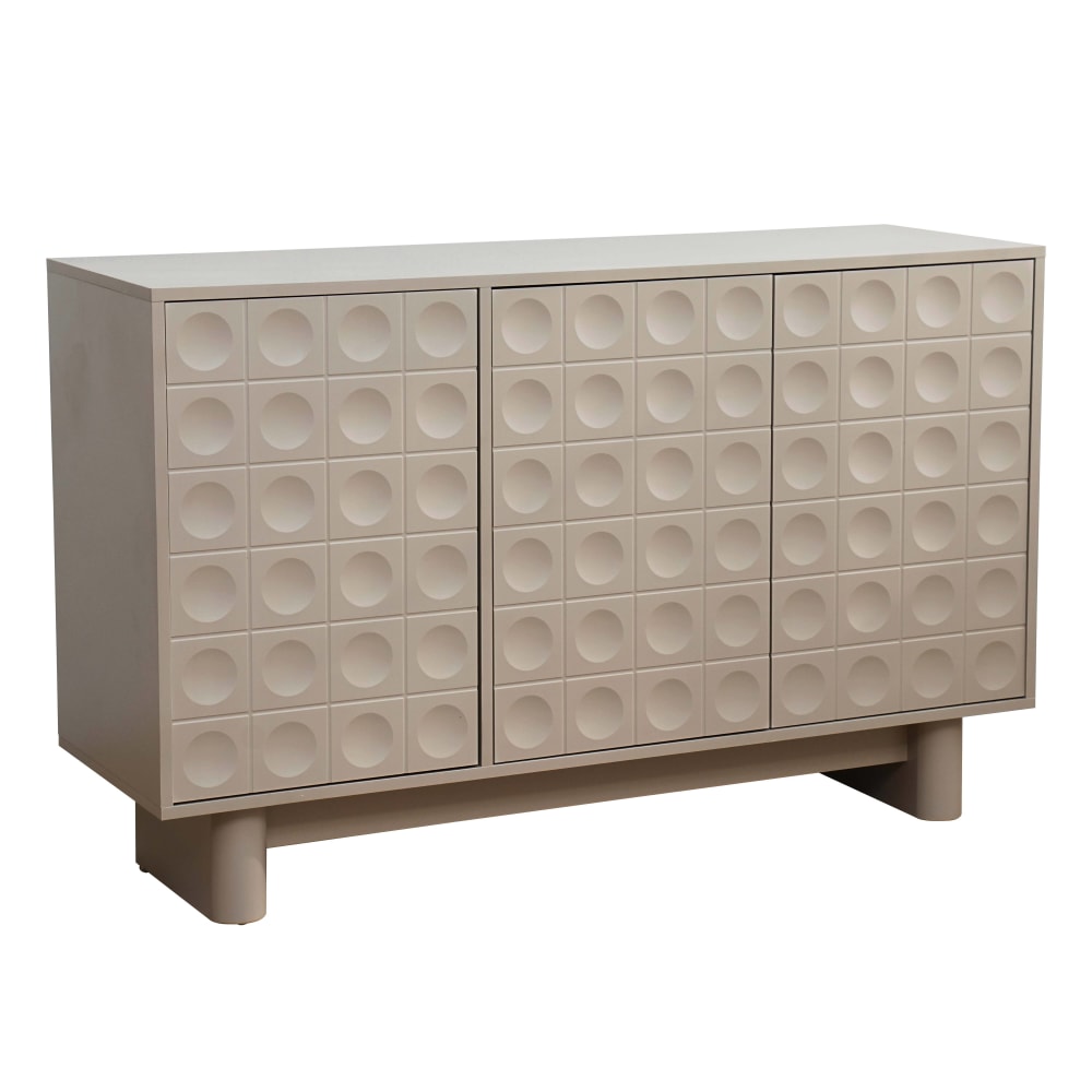 Wohnli Möbelsuche - Modernes rechteckiges Sideboard mit 3 Türen L124 cm beige