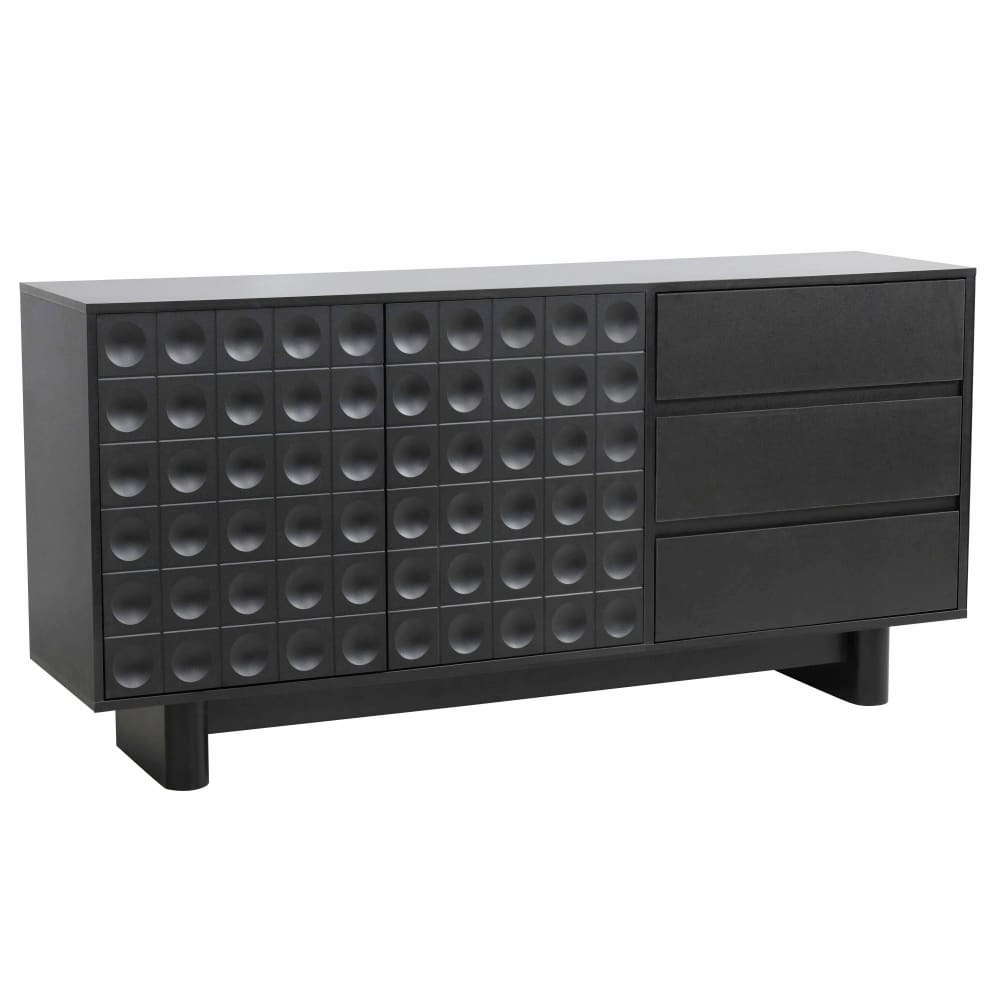 Wohnli Möbelsuche - Modernes rechteckiges Sideboard mit  L160 cm schwarz