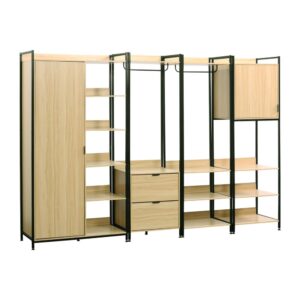 Wohnli Möbelsuche - Modulares Kleiderschrank-Set schwarz mit 4 Elementen
